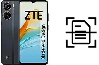 Come scannerizzare su un ZTE Blade V40 Design