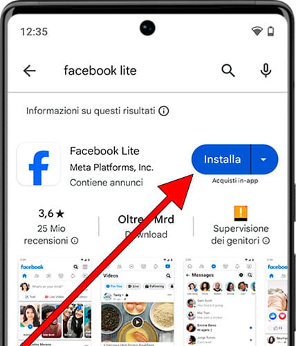 Scarica Facebook su Google Play