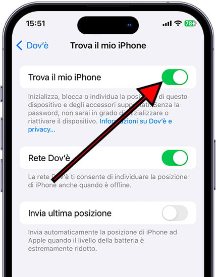 Trova il mio iPhone 16 Pro Max