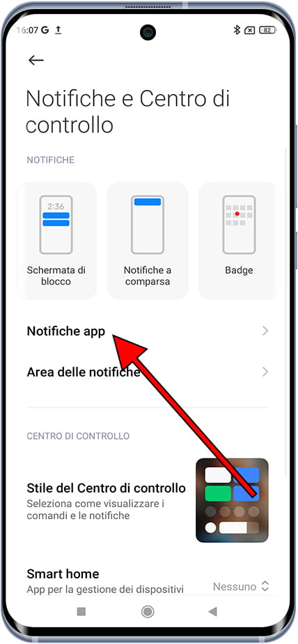 Notifiche dell'app Xiaomi