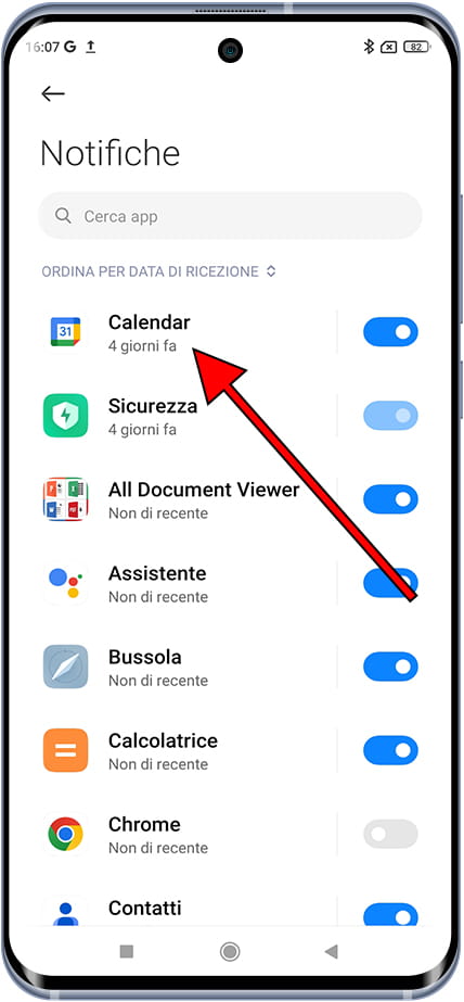 Notifiche dell'app Xiaomi