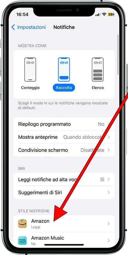 Gestisci le notifiche delle app iOS