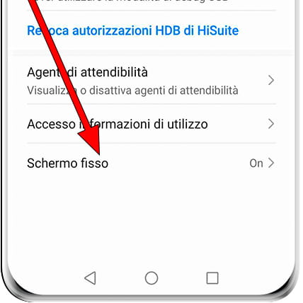 Blocco su schermo Android