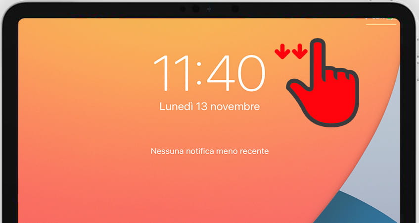 Apri il Centro di Controllo su Apple iPad 10.2 (2019)