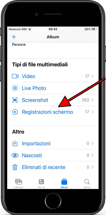 Tipi di file multimediali: Registrazioni schermo Apple iPhone 8 Plus