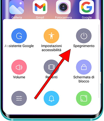 Spegnimento Menu Accessibilità Xiaomi