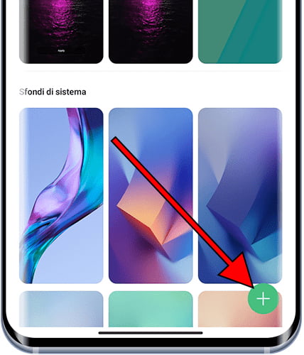 Aggiungi uno sfondo su iPhone Xiaomi