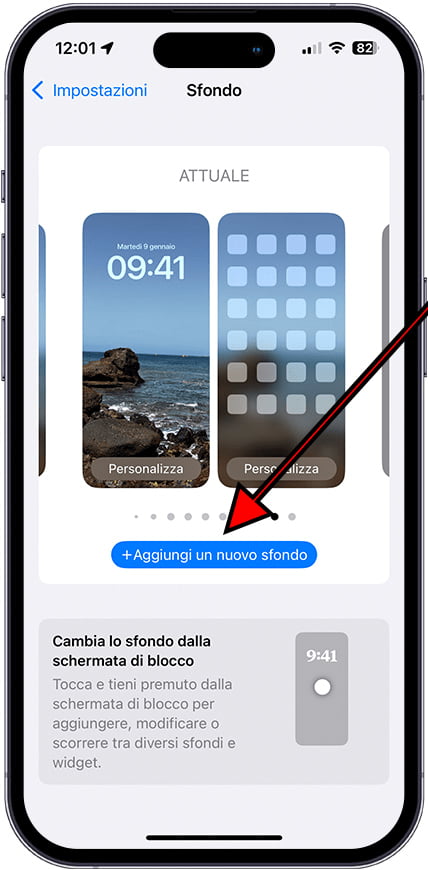 Aggiungi uno sfondo su iPhone iPhone