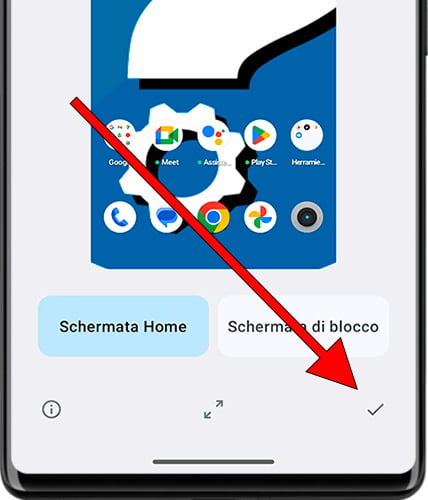 Completa la modifica dello sfondo su Android