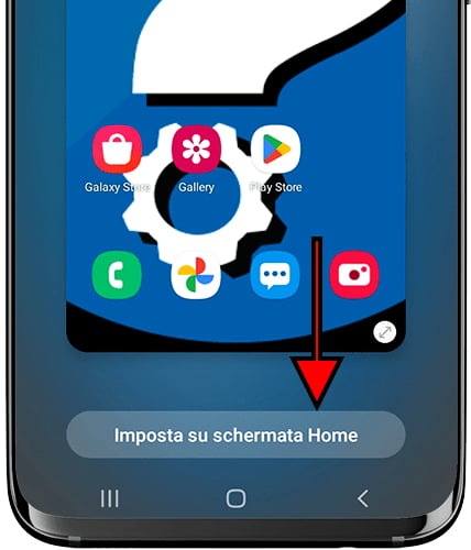 Imposta sulla schermata iniziale Samsung