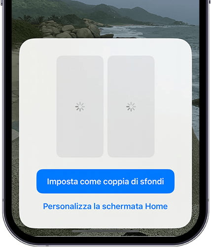 Imposta come coppia di sfondi iPhone