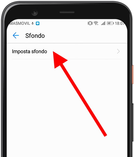 Imposta lo sfondo Huawei