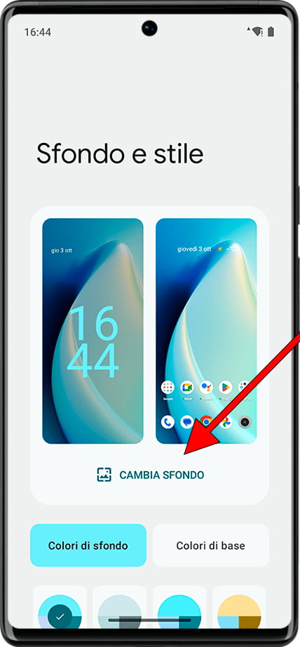 Cambia lo sfondo su Android