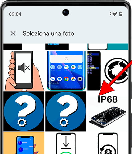 Seleziona Foto di sfondo Android